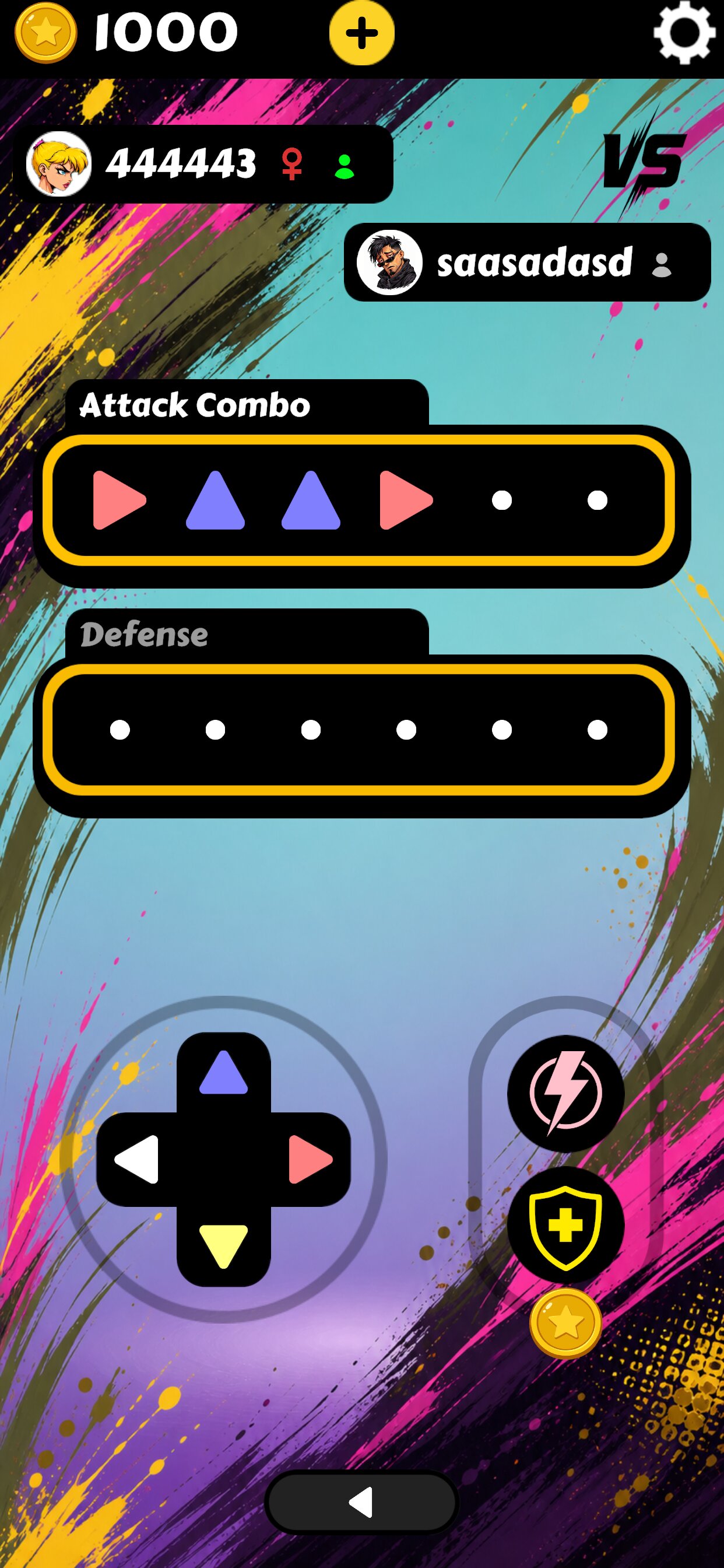 Planning an attack and defense sequence in Come Fight Me